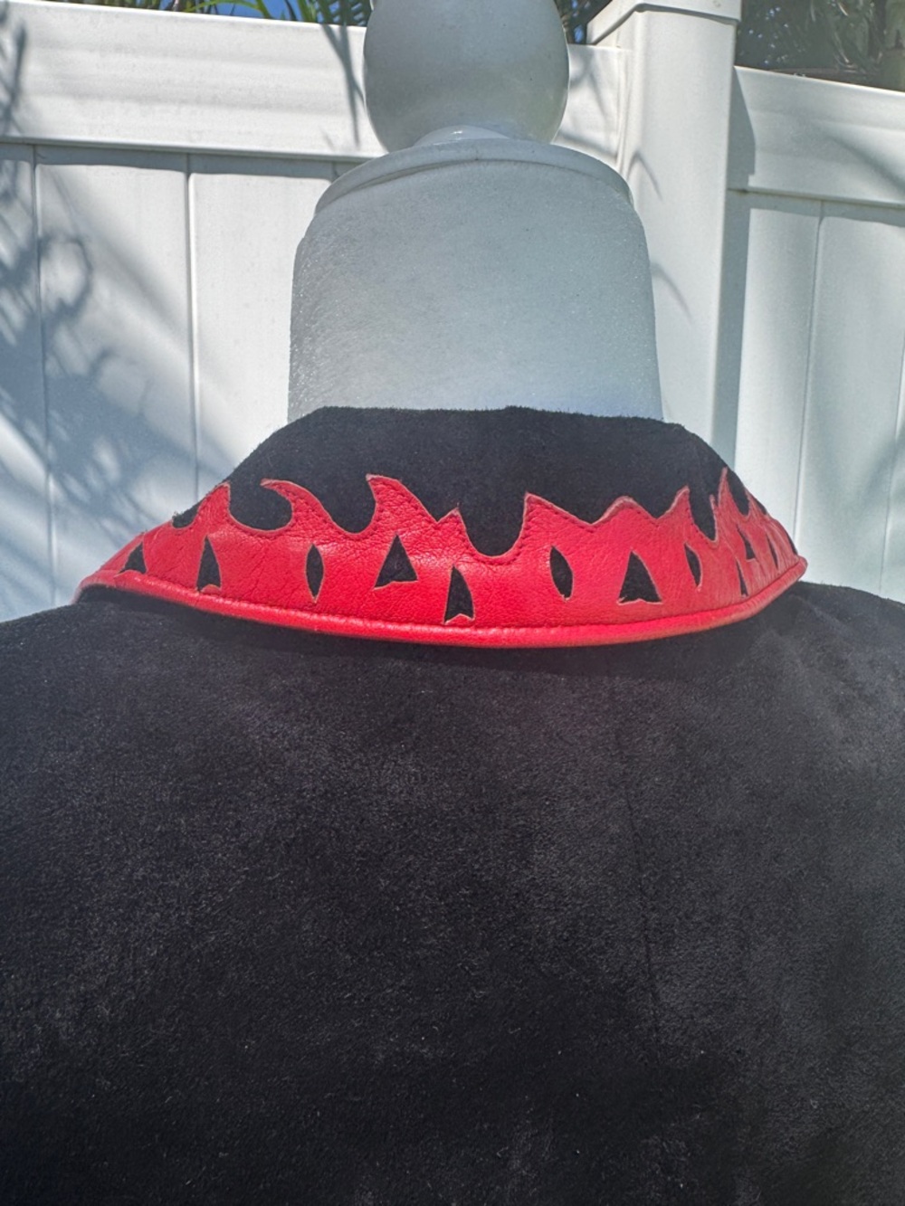 Michael Hoban Black Velvet Blazer with Red Trim - Picture 9 of 10